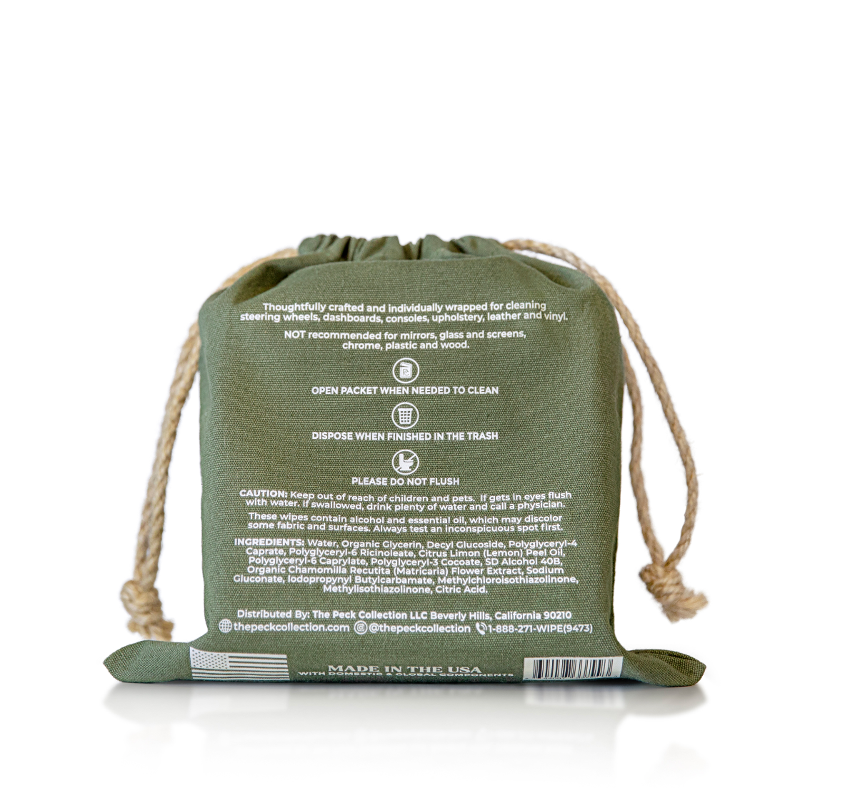the PECK COLLECTION – Interior Car Wipes
